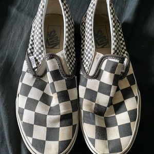 Checkerboard Slip On Vans